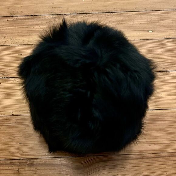 J. Crew Toscana Shearling Winter Hat Black. NWT. Size M-L. main image 4